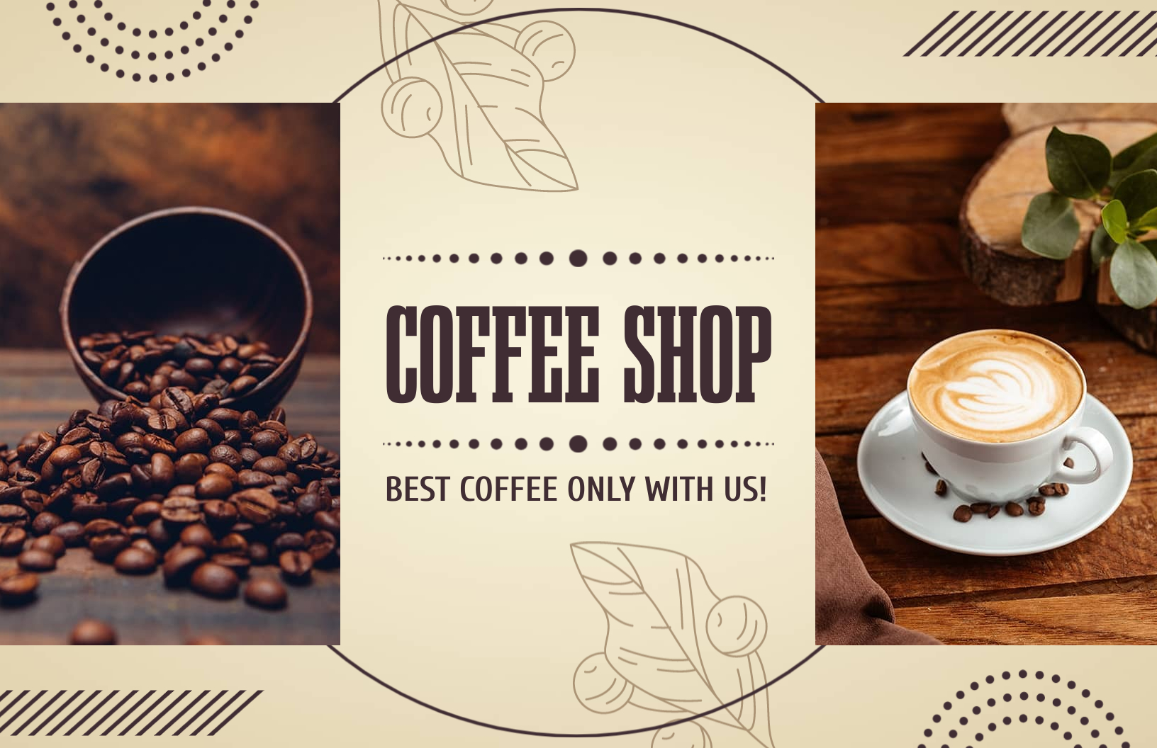 Gate Fold Coffee Shop Brochure Template