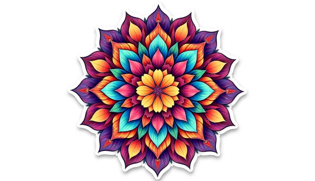 geometric mandala rangoli