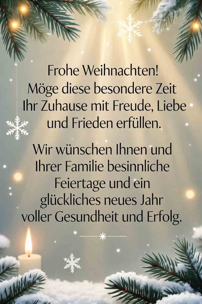 German Family Christmas Greeting