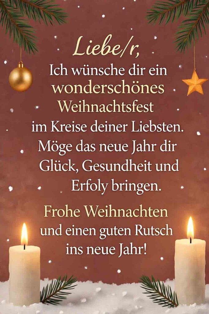 German Personal Christmas Wish