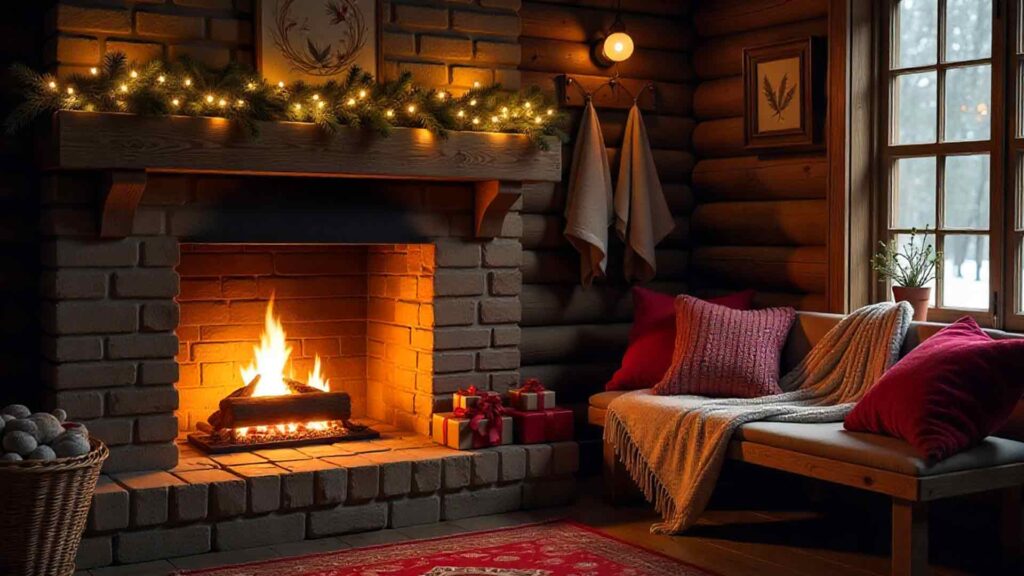 Gift and Blanket Styled Scene Background
