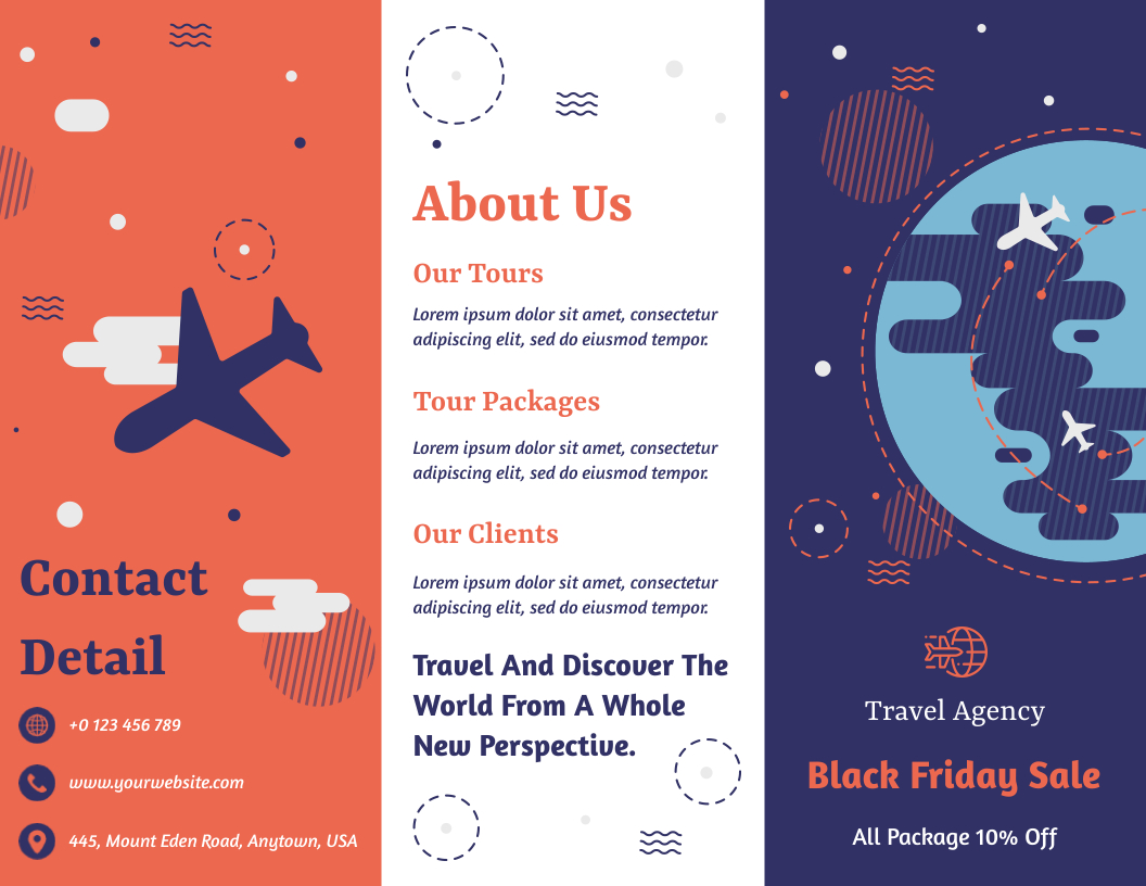 Glacier and Rhino Travel Brochure Template