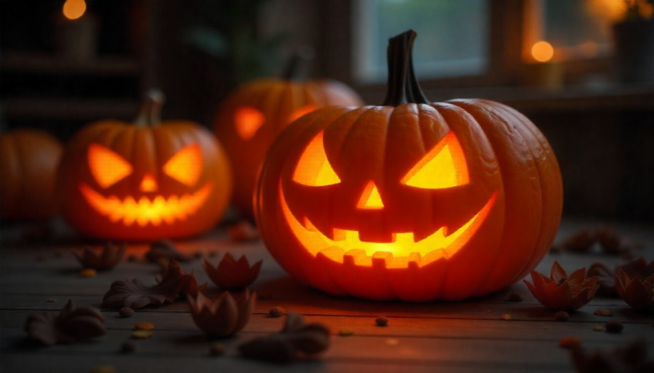 glowing jack-o'-lantern