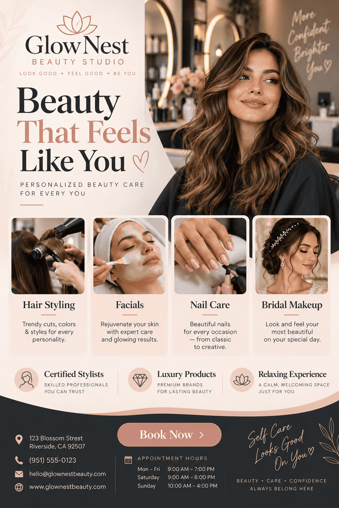 glownest google business profile to flyer