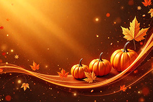 Golden Abstract Thanksgiving Art Image