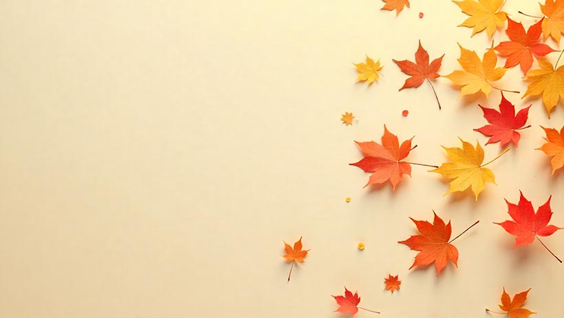 Golden Autumn Leaves Background