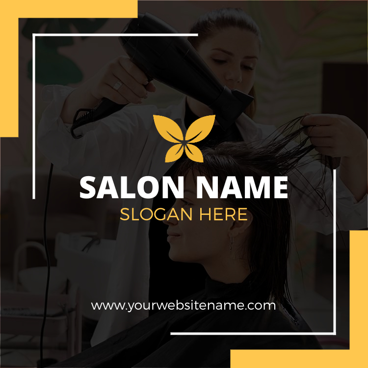 Golden Tainoi Hair Stylist Square Business Card Front