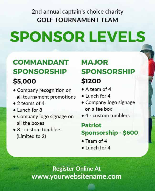 Golf Sponsorship Flyer