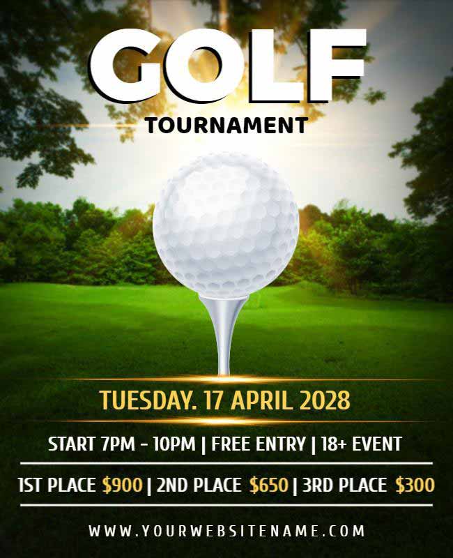 Golf Tournament Details Flyer