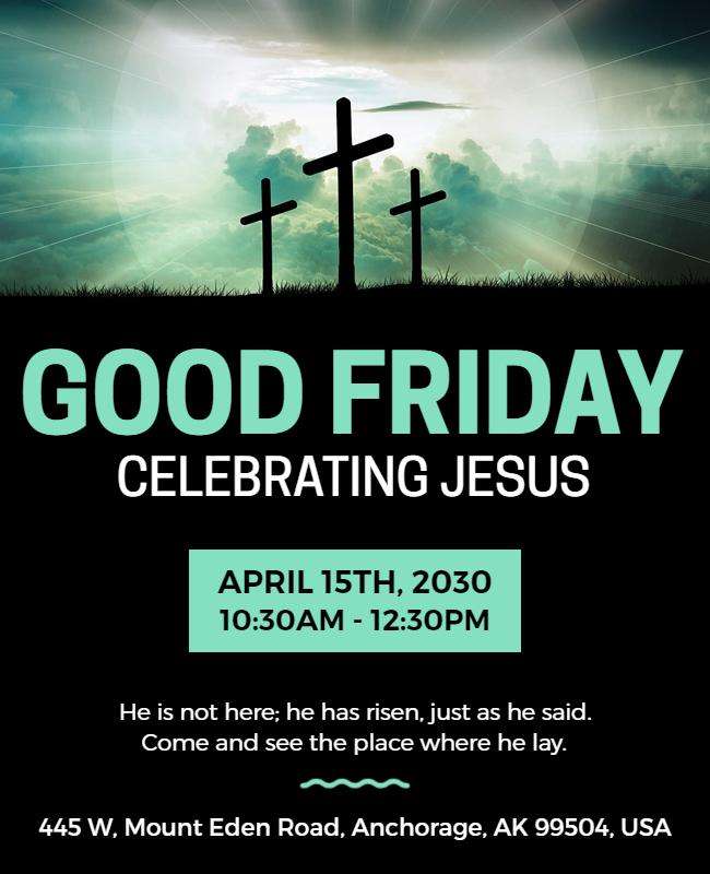 Good Friday flyer template for a memorable event promotion.