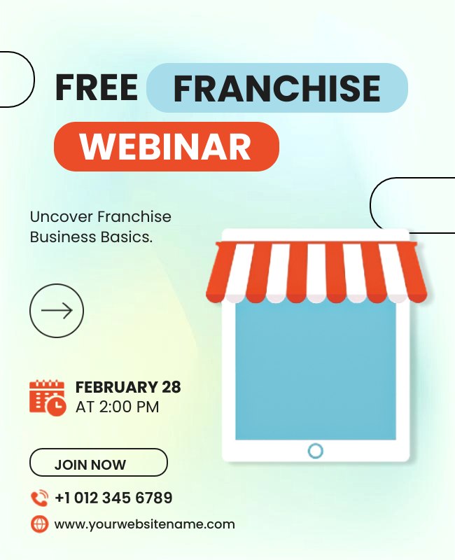 Webinar flyers with a strong call to action, encouraging quick registration or participation