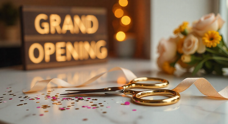 grand opening relationship flyer for service provider