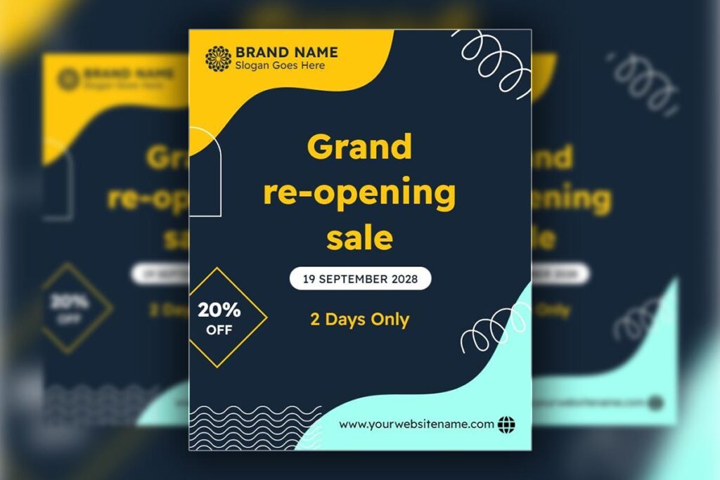 Grand Re Opening Sale Event Flyer Template
