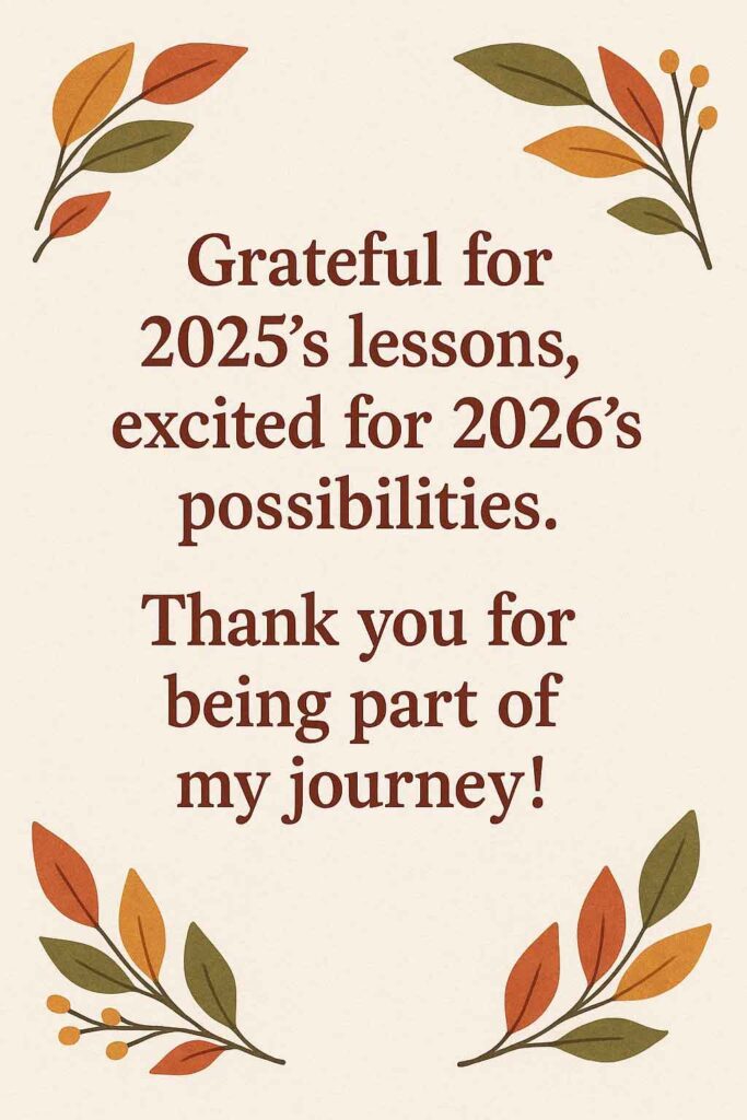 Gratitude And Forward Look New Year 2026 Wishes