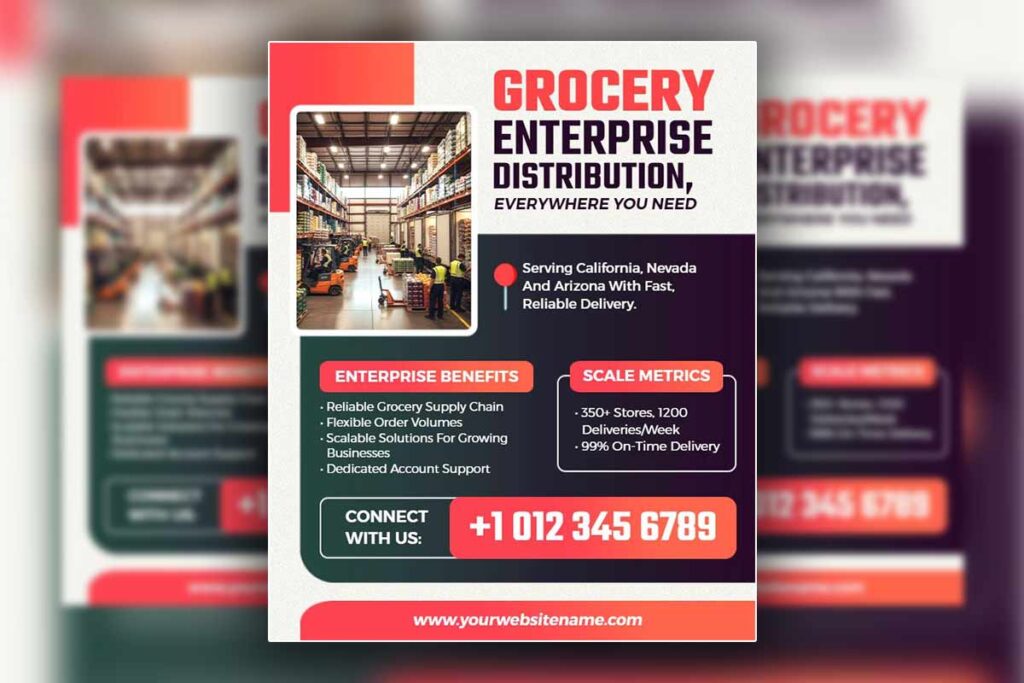 Grocery Enterprise Distribution Service Flyer Template