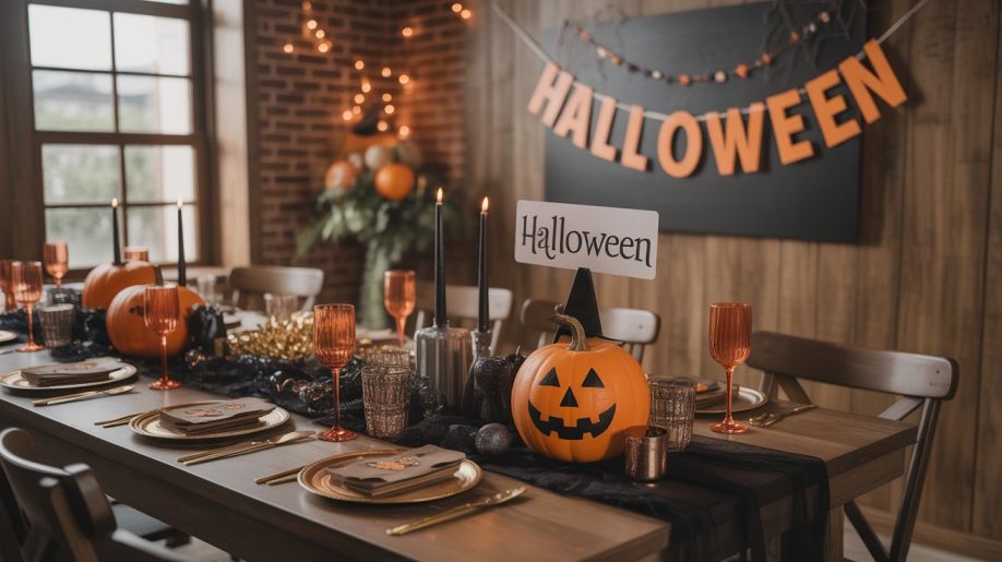 halloween festive party scene