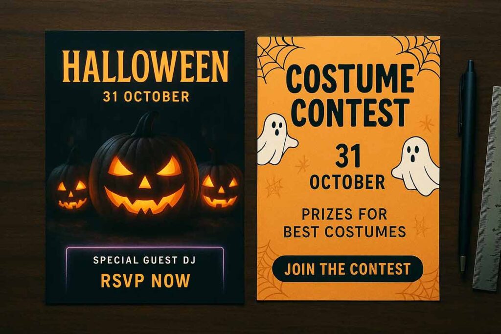 halloween flyer design balance visual elements