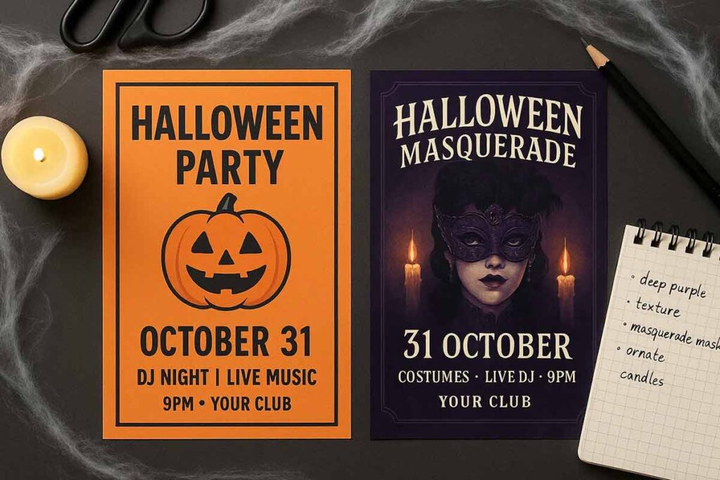 halloween flyer design comparison