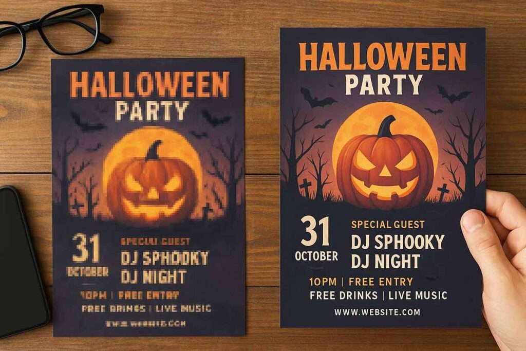 halloween flyer quality comparison