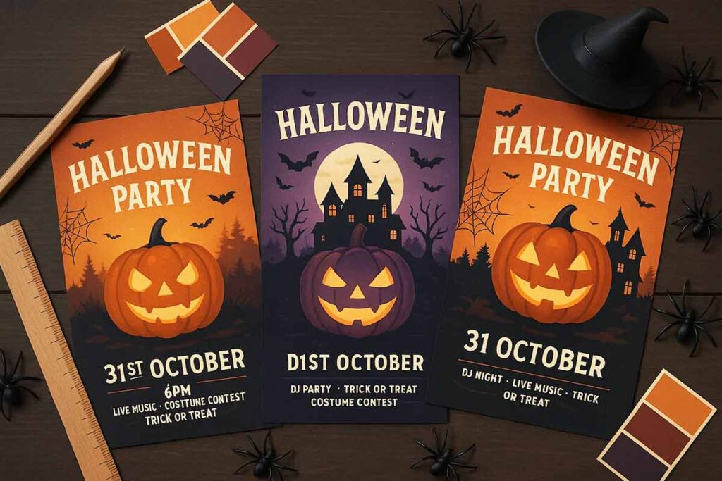 halloween flyer visual quality examples