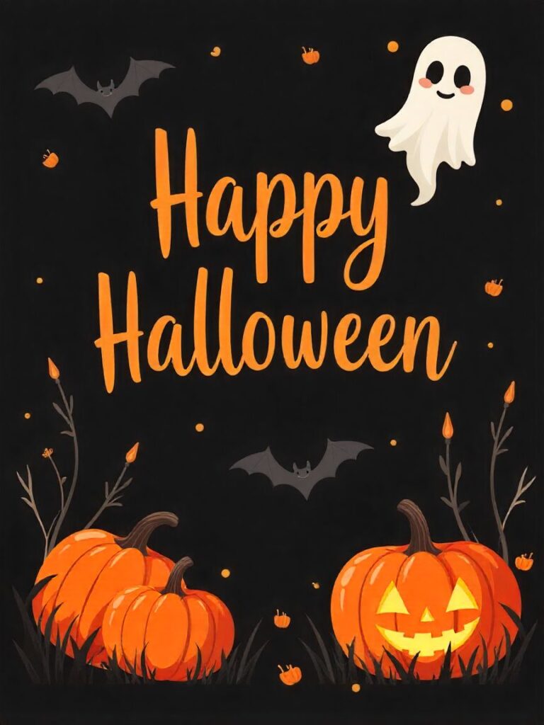 Halloween Modern Flat Design Post