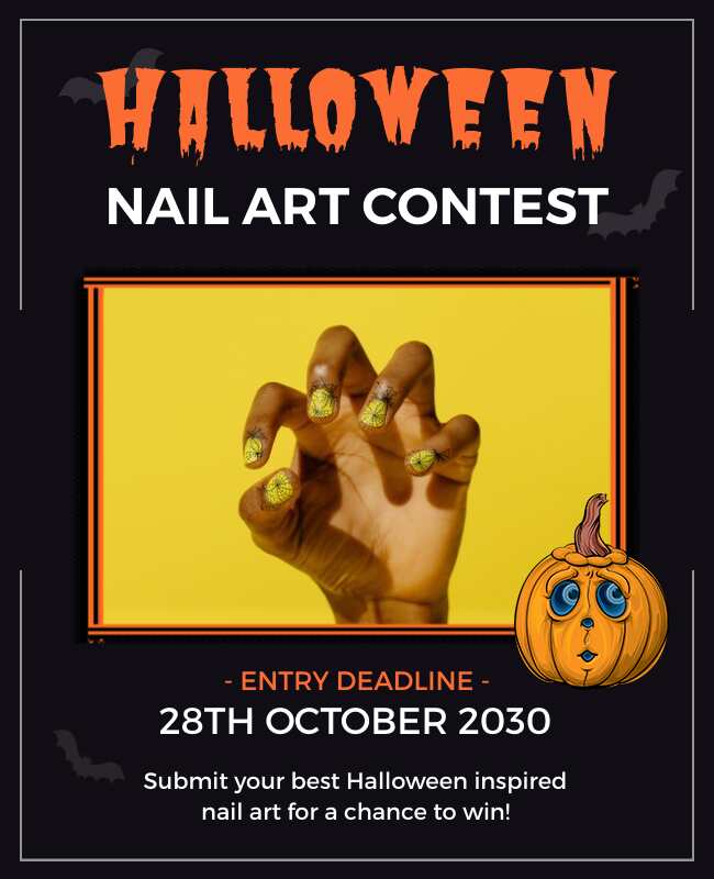 Halloween Nail Art Contest Flyer