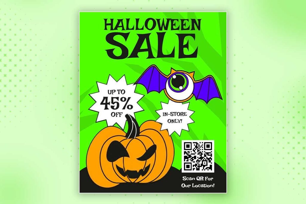 halloween sale flyer template