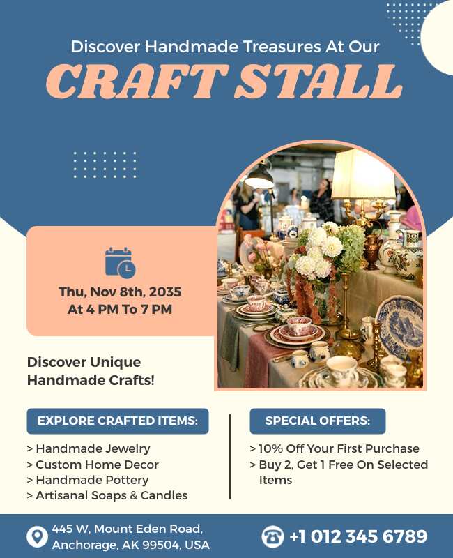 Handmade Craft Stall Event Flyer Template