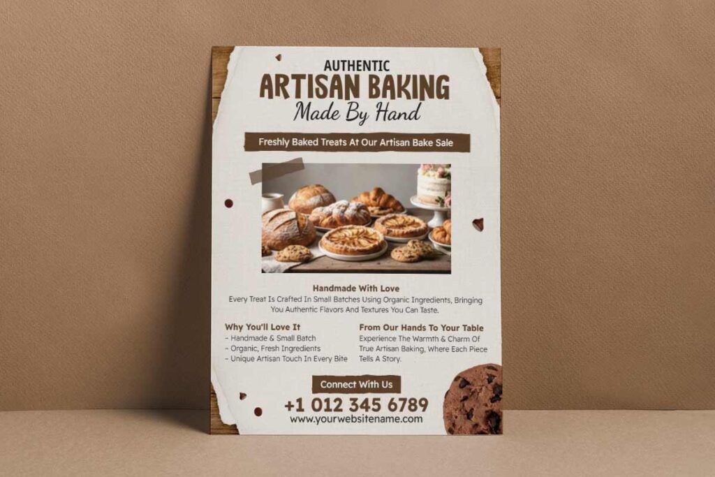 Authentic Artisan Baking Sale Flyer Template