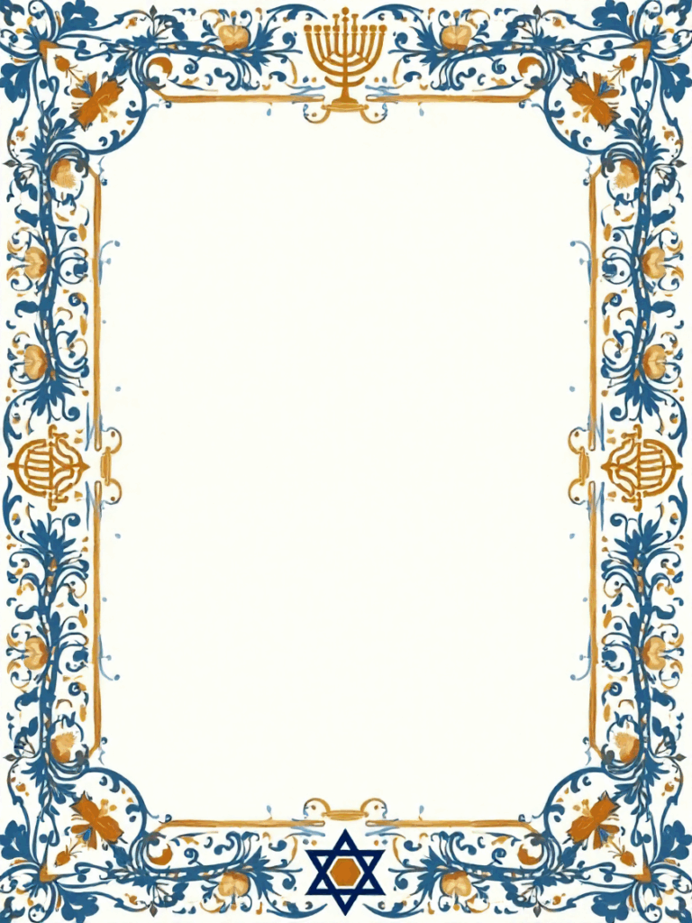 hanukkah blue border