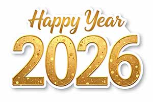 Happy New Year 2026 Sticker