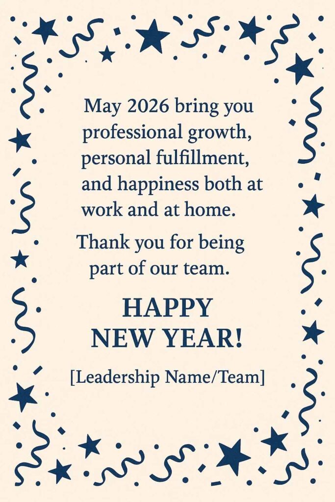 Happy New Year Wishes For Employee Appreciation