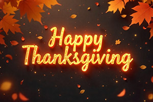 Happy Thanksgiving Text Animation Concept Image