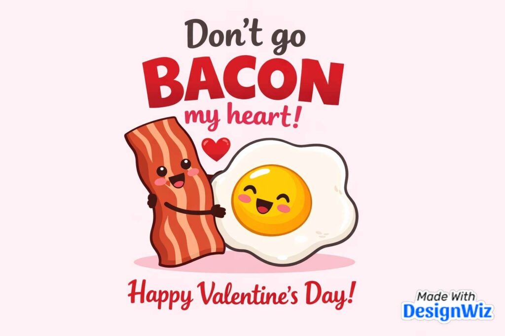 happy valentines day image humorous food pun card
