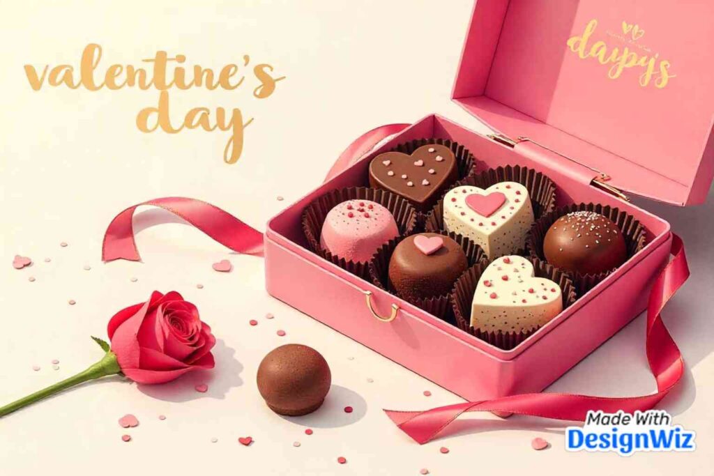 happy valentines day image premium chocolate truffles arranged artistically