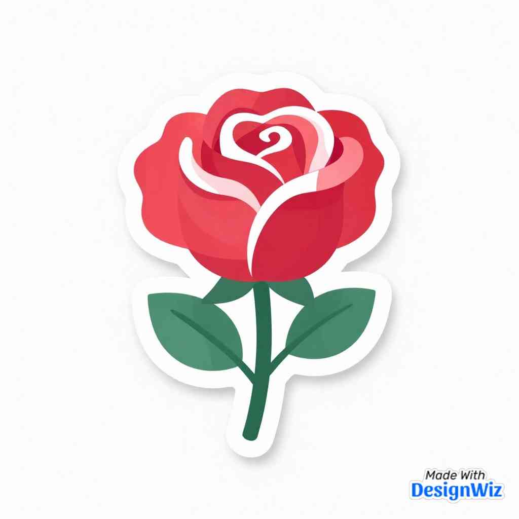 happy valentines day image rose icon with elegant design