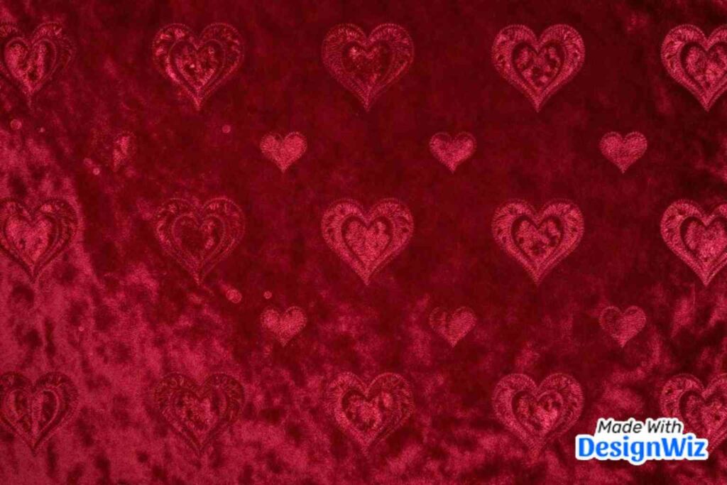 happy valentines day image textured red velvet background and elegant designs