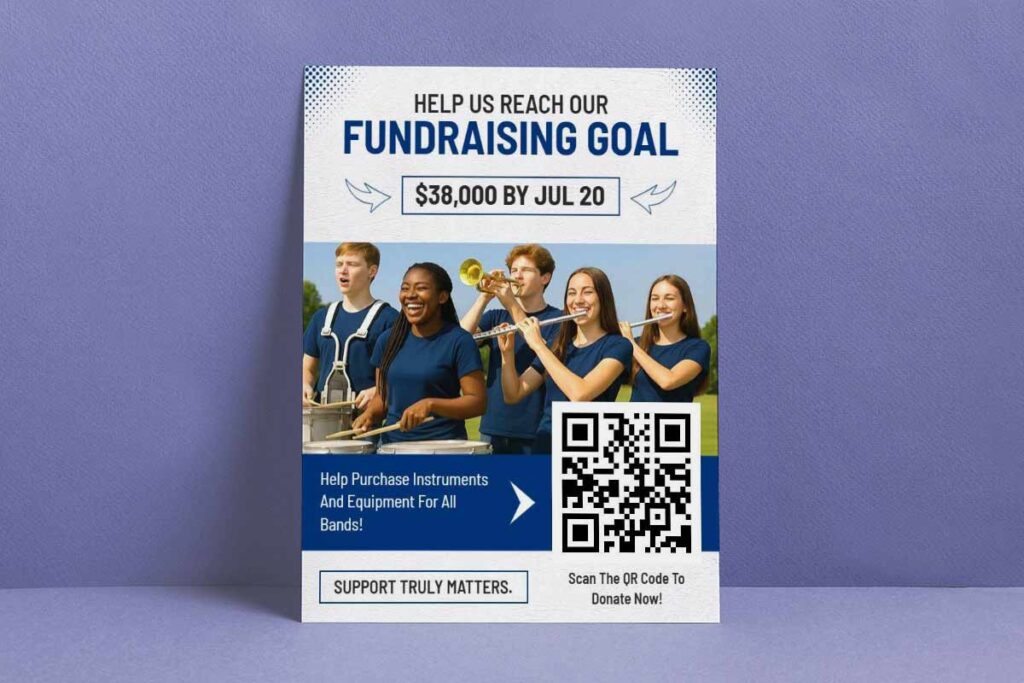Help Us Reach Band Fundraising Goal Flyer Template
