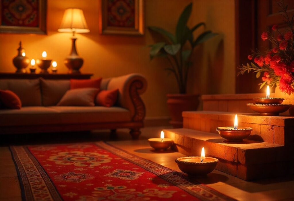 Heritage-inspired Diwali Setup
