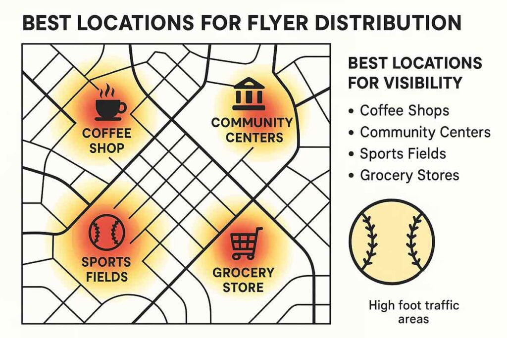 Best High-traffic Locations For Softball Flyer Distribution