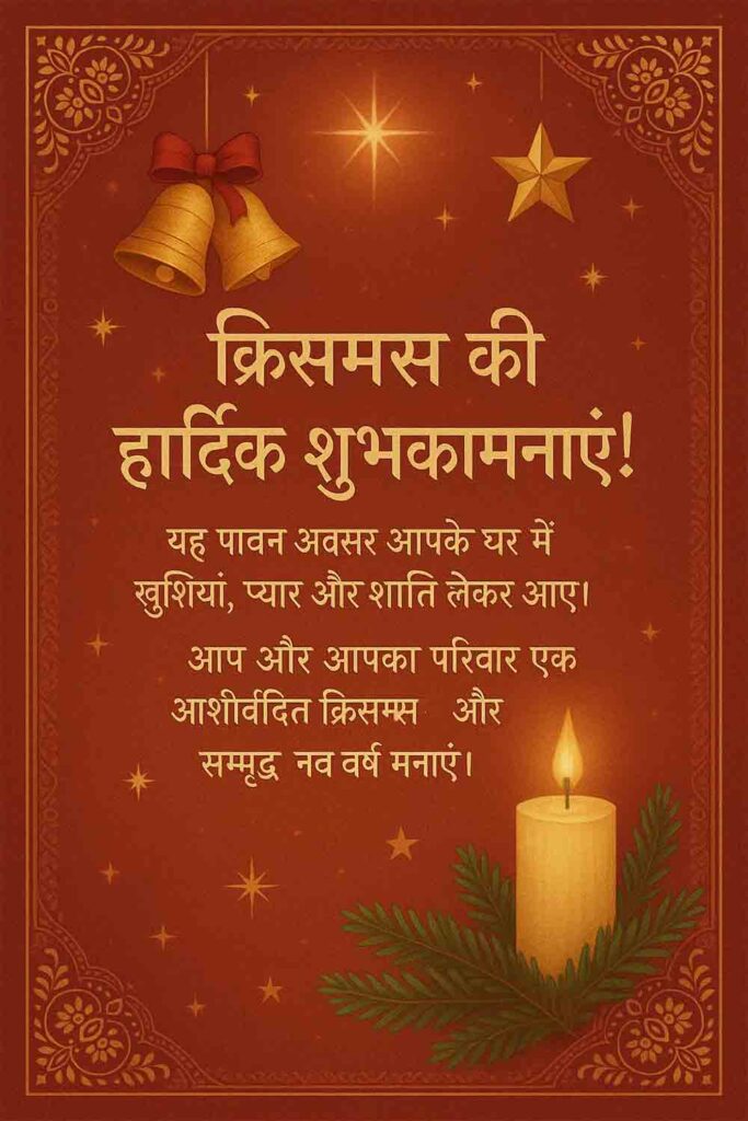 Hindi Family christmas greeting