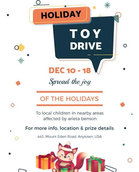 Holiday Toy Drive Event Flyer