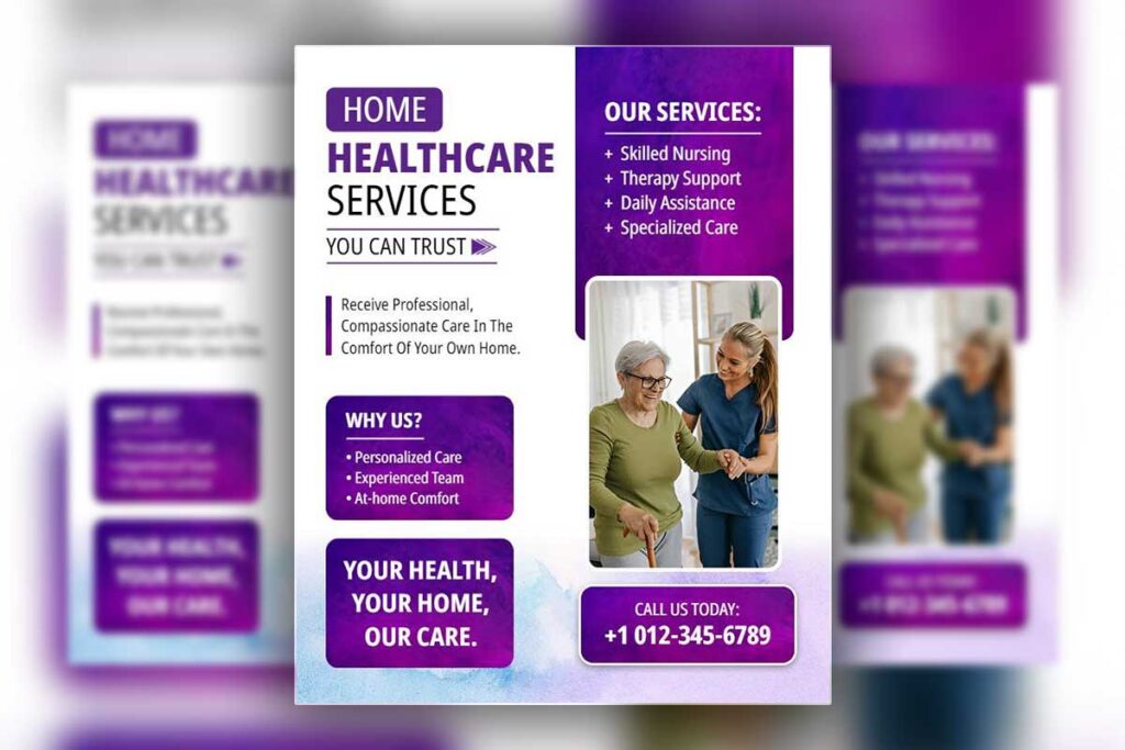 Home Healthcare Services Informational Flyer Template