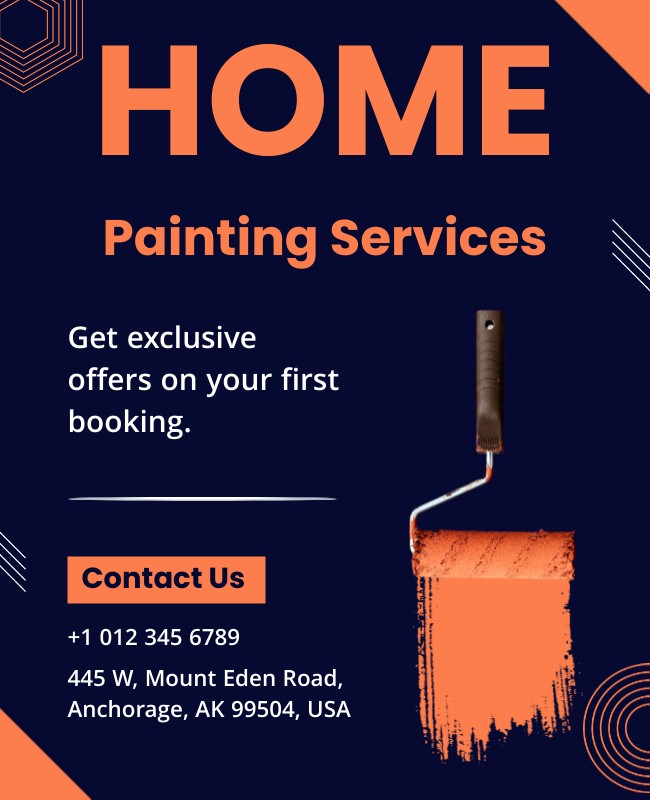 Sleek, professional home painting service with images of beautifully painted homes.