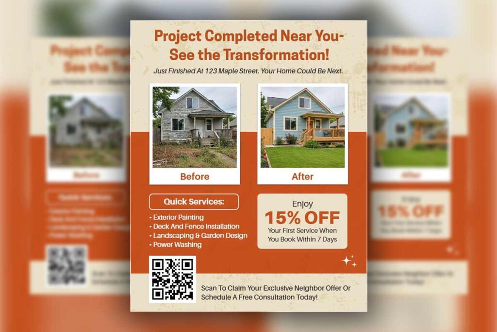 Home Renovation Service Discount Advertisement Flyer Template