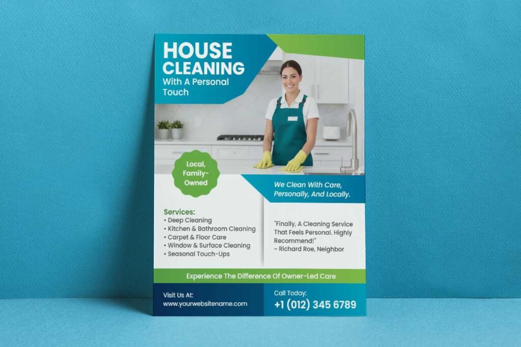 House Cleaning Service Promotion Flyer Template