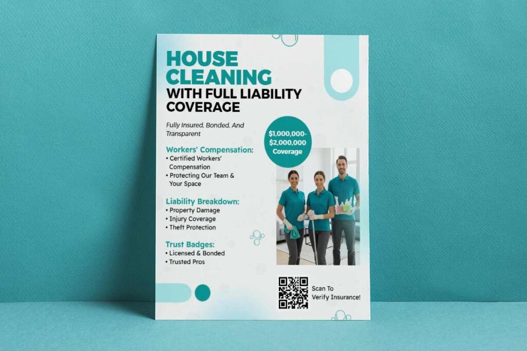 House Cleaning Services Insurance Coverage Flyer Template