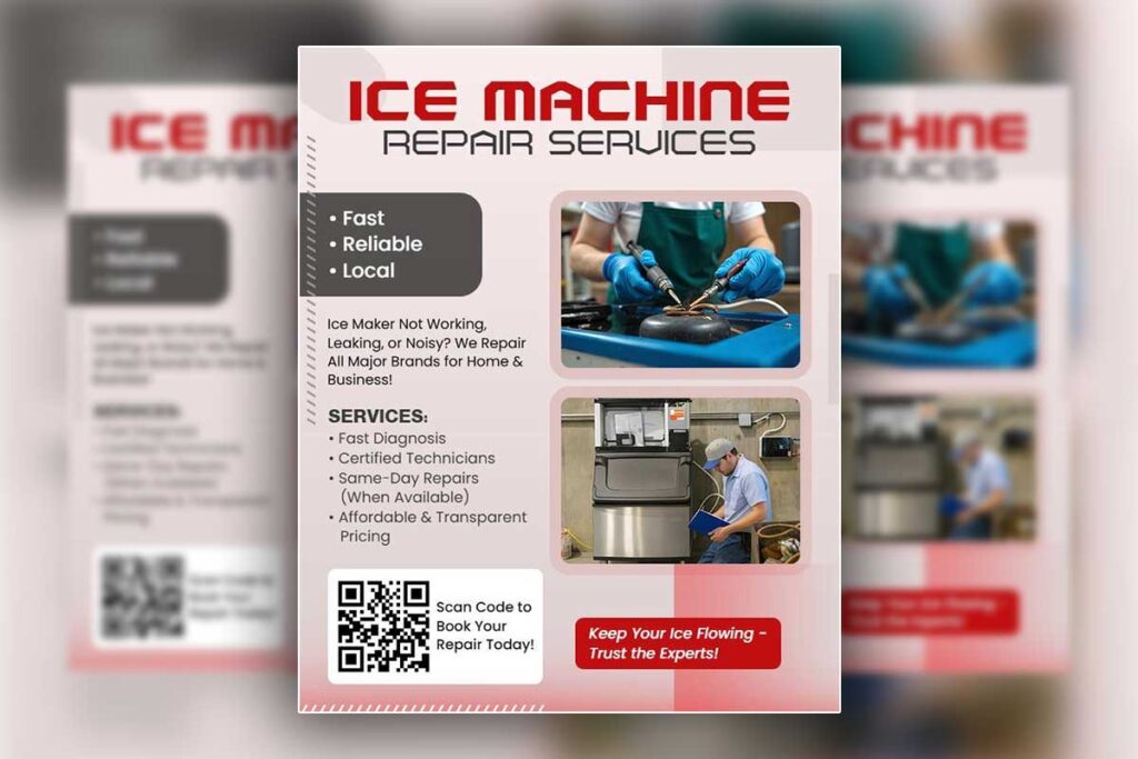 Ice Machine Repair Services Flyer Template