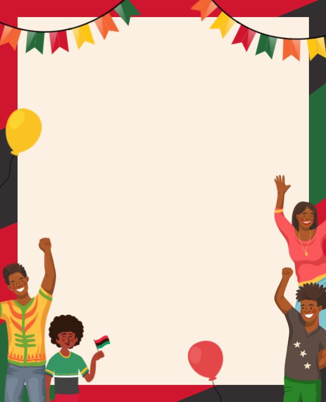Illustrated Juneteenth Border Image