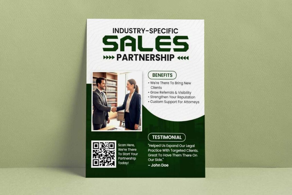 Industry-Specific Sales Partnership Flyer Template